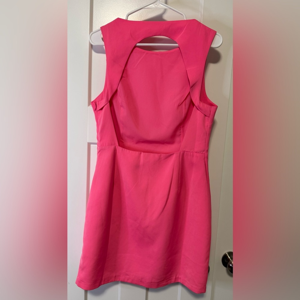 Endless Rose Vibrant Pink Mini Dress Size Large - Picture 4 of 8